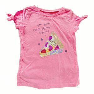 Pizza Sequin Pink Top